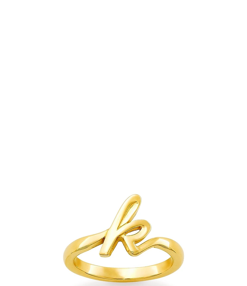 James Avery 14k Gold Script Initial Ring