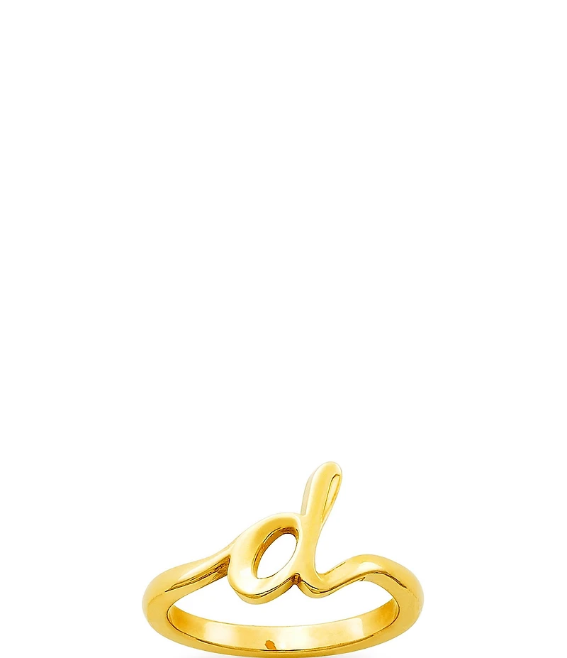 James Avery 14k Gold Script Initial Ring