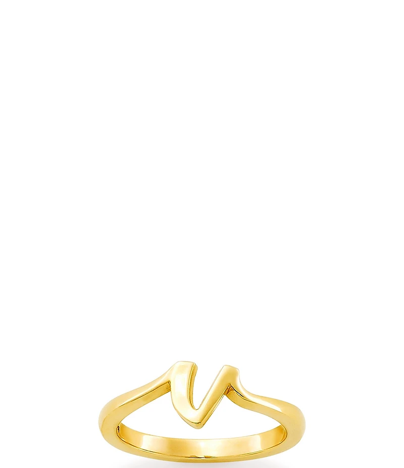 James Avery 14k Gold Script Initial Ring