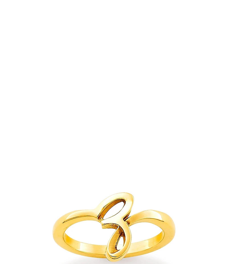 James Avery 14k Gold Script Initial Ring