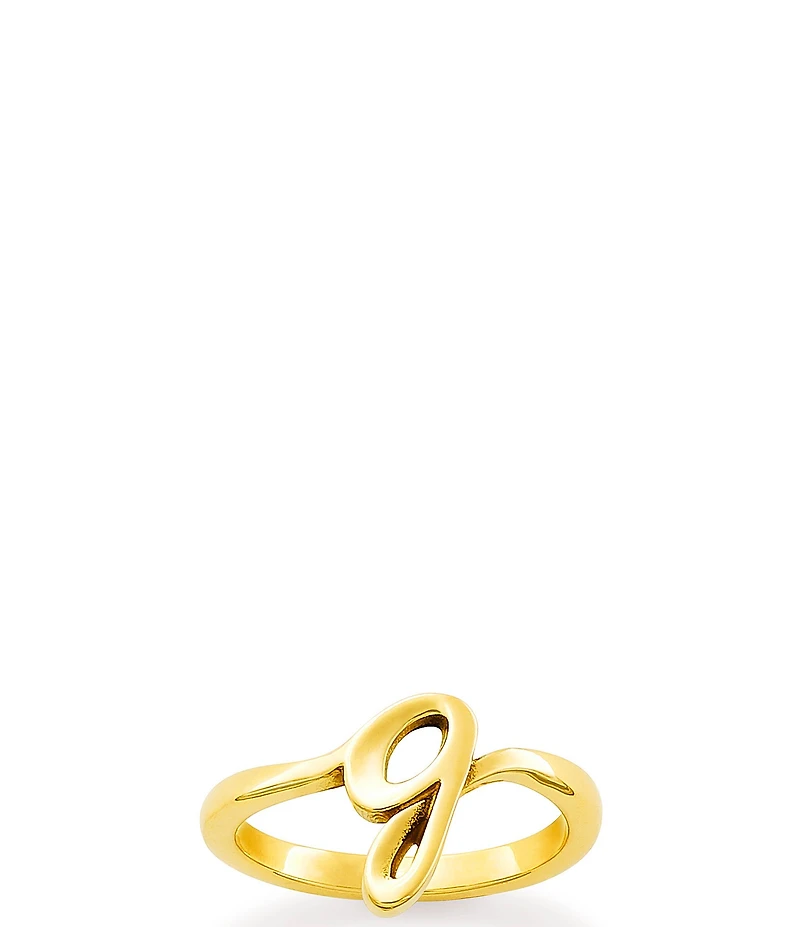 James Avery 14k Gold Script Initial Ring