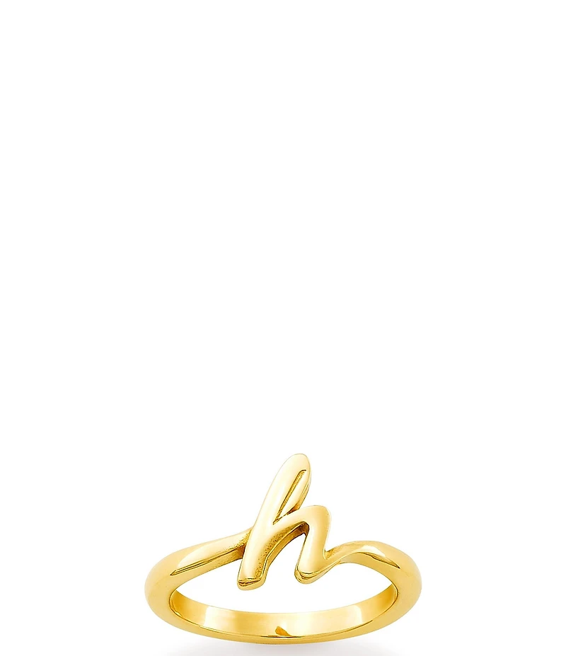 James Avery 14k Gold Script Initial Ring