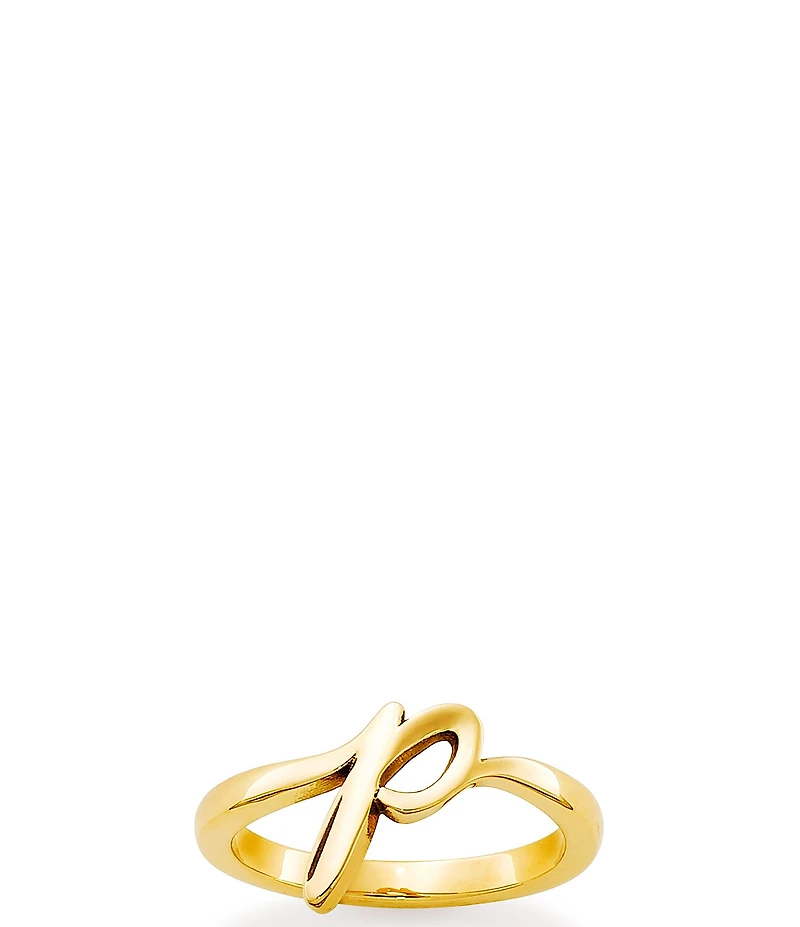 James Avery 14k Gold Script Initial Ring