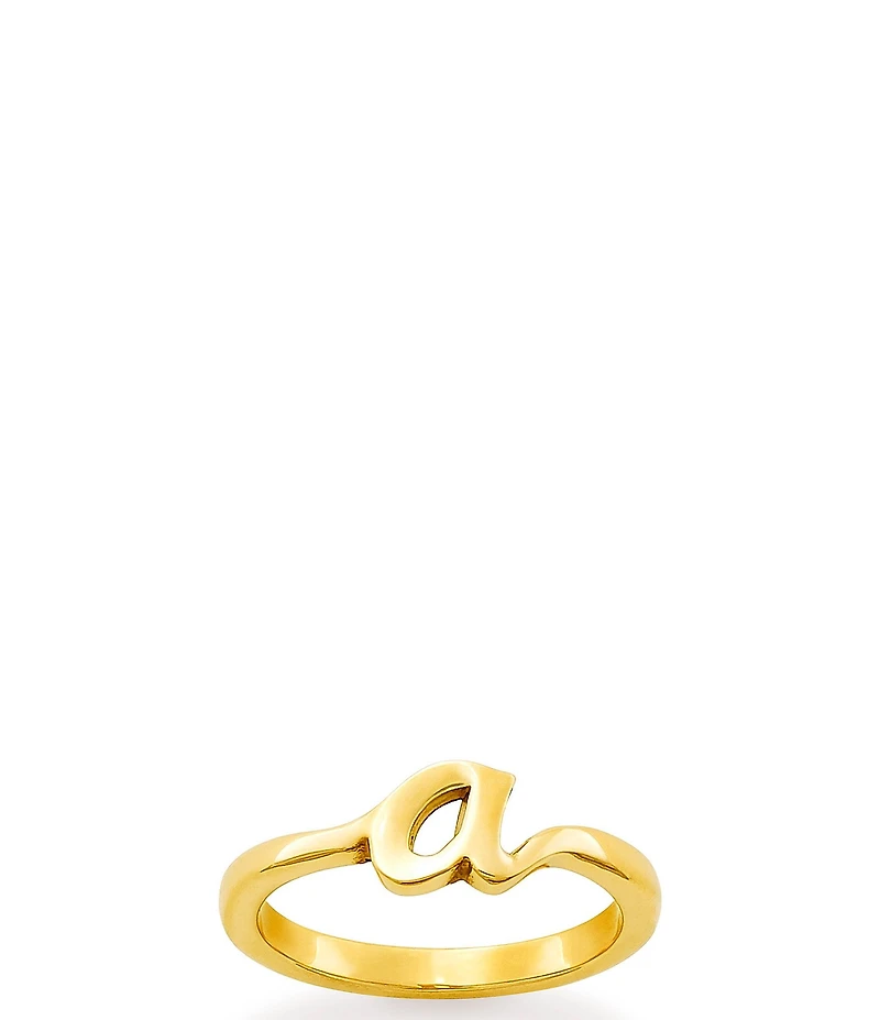 James Avery 14k Gold Script Initial Ring