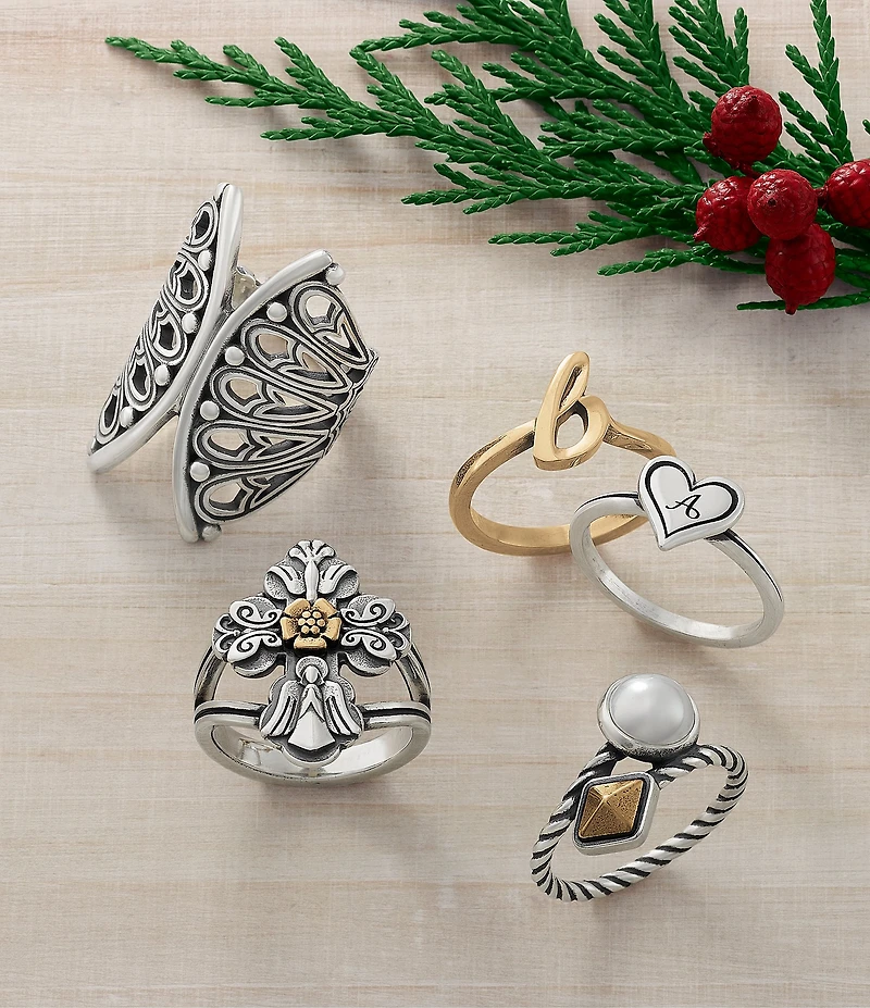 James Avery 14k Gold Script Initial Ring