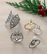 James Avery 14k Gold Script Initial Ring