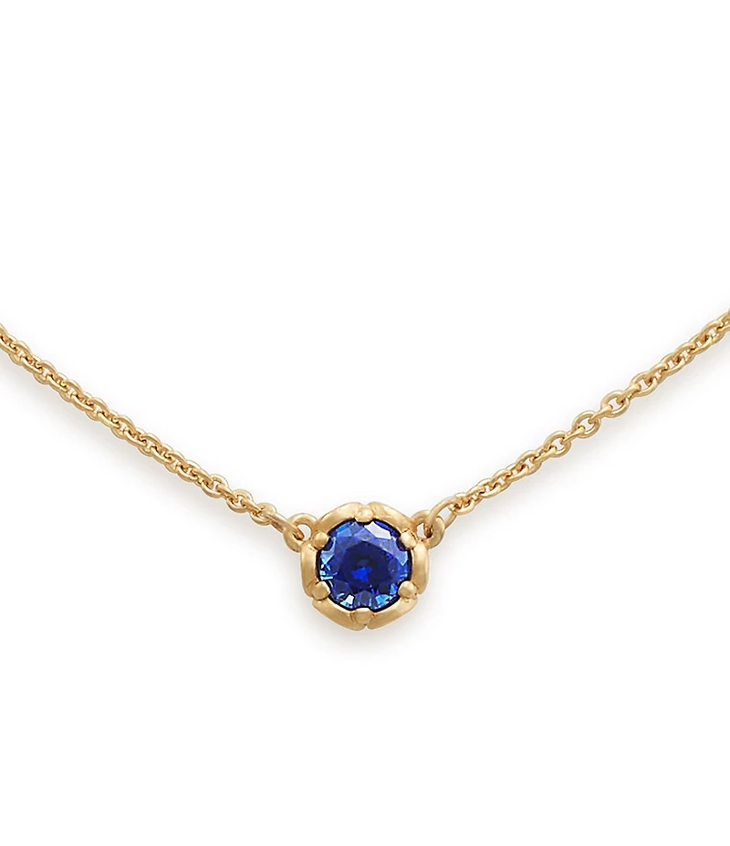 James Avery 14K Gold Cherished Birthstone Lab Created Pendant Necklace