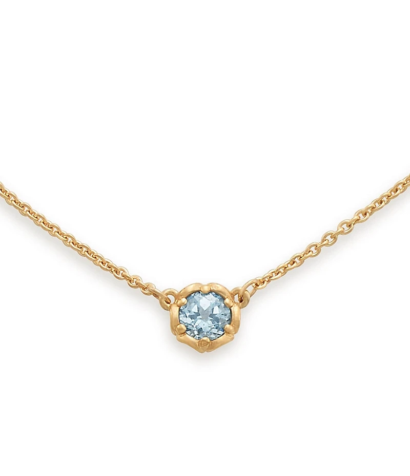 James Avery 14K Gold Cherished Birthstone Lab Created Pendant Necklace