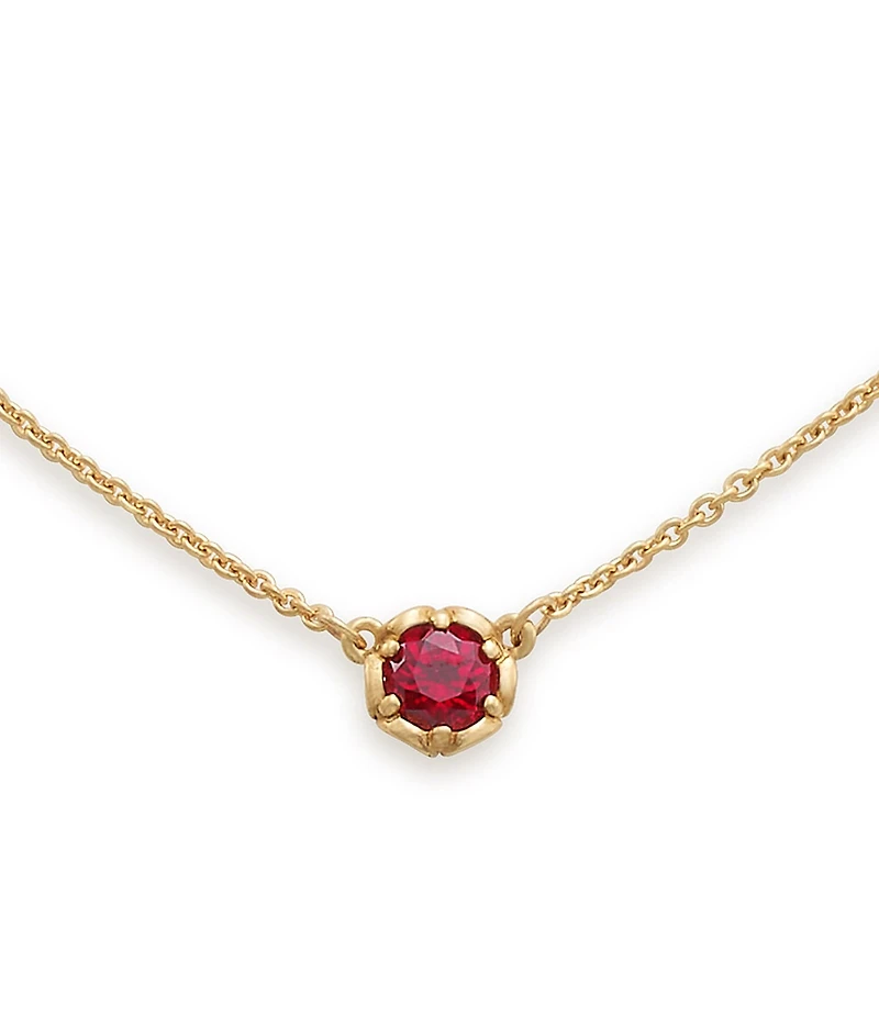 James Avery 14K Gold Cherished Birthstone Lab Created Pendant Necklace