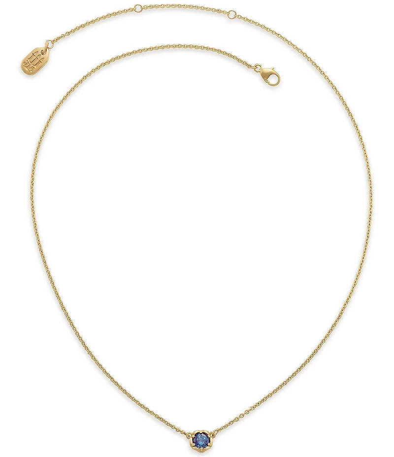 James Avery 14K Gold Cherished Birthstone Lab Created Pendant Necklace