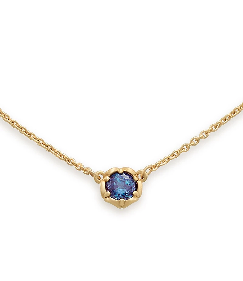 James Avery 14K Gold Cherished Birthstone Lab Created Pendant Necklace