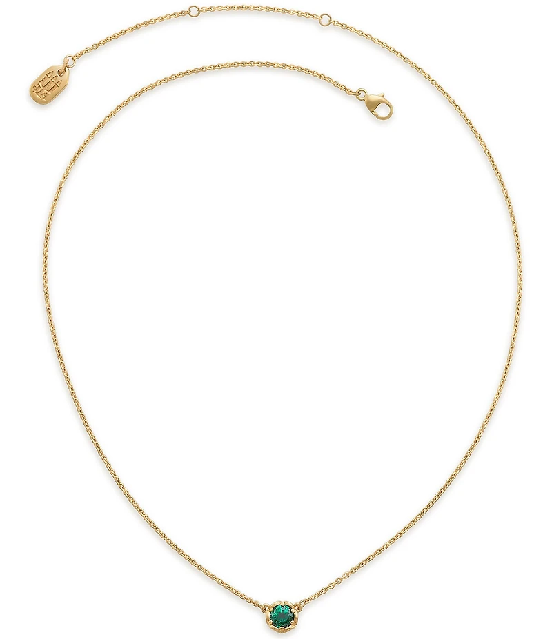 James Avery 14K Gold Cherished Birthstone Lab Created Pendant Necklace