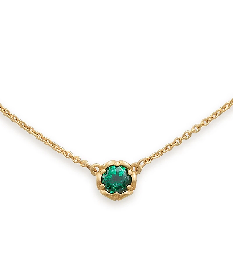 James Avery 14K Gold Cherished Birthstone Lab Created Pendant Necklace