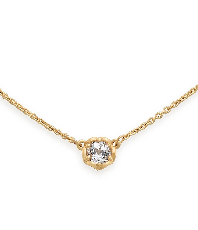 James Avery 14K Gold Cherished Birthstone Lab Created Pendant Necklace