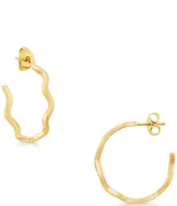 James Avery 14k Gold Squiggle Hoop Earrings