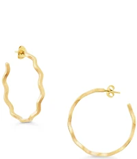 James Avery 14k Gold Squiggle Hoop Earrings