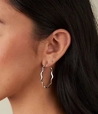 James Avery 14k Gold Squiggle Hoop Earrings