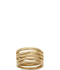 James Avery 14K Gold Stacked Sculpted Hammered Ring