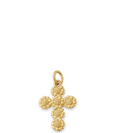 James Avery 14K Gold Sunflower Cross Charm