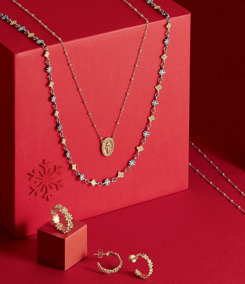 James Avery 14K Gold Virgin Mary Necklace