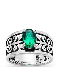 James Avery Sterling Silver Adoree Ring With Lab Created Emerald