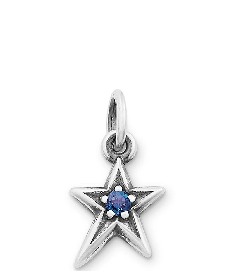 James Avery Lab Created Birthstone Shining Star Charm
