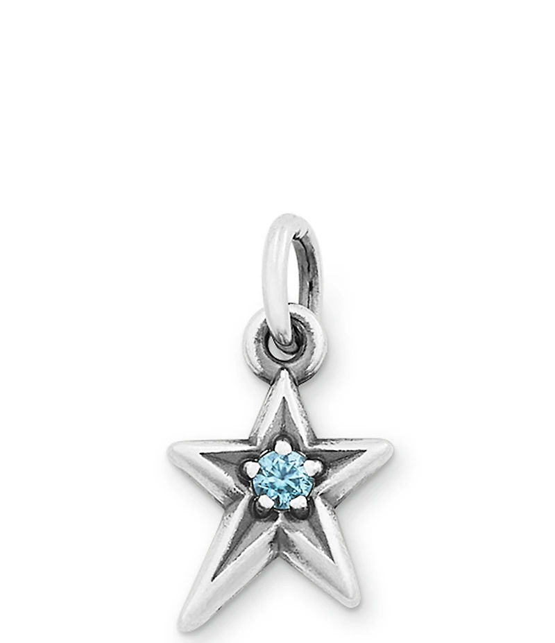 James Avery Birthstone Shining Star Pendant Charm