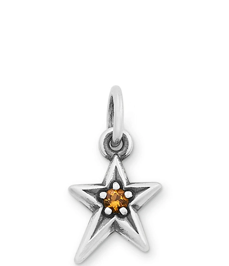 James Avery Birthstone Shining Star Pendant Charm