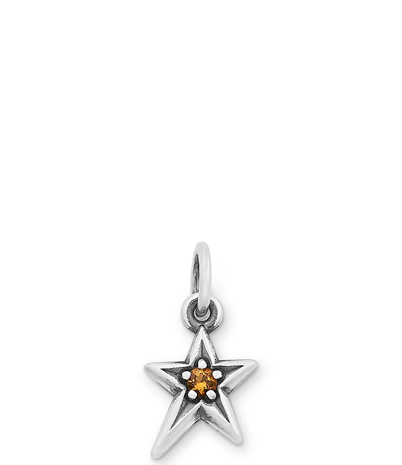 James Avery Birthstone Shining Star Pendant Charm