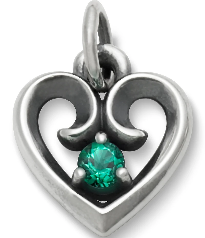 James Avery Avery Remembrance Heart Pendant Lab-Created Birthstone Charm