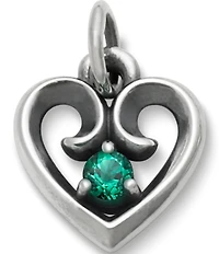 James Avery Avery Remembrance Heart Pendant Lab-Created Birthstone Charm