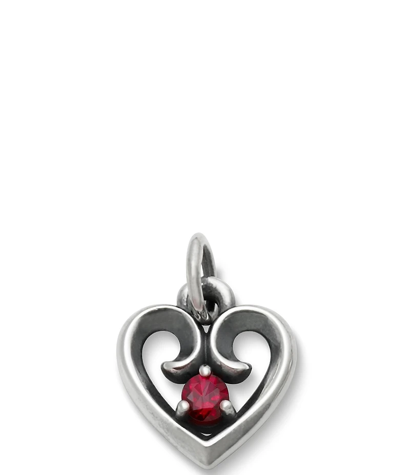 James Avery Avery Remembrance Heart Pendant Lab-Created Birthstone Charm