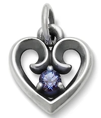 James Avery Avery Remembrance Heart Pendant Lab-Created Birthstone Charm