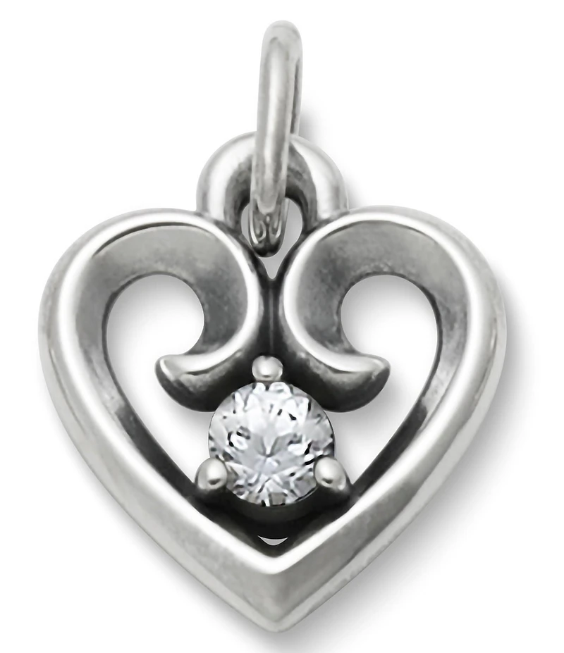 James Avery Avery Remembrance Heart Pendant Lab-Created Birthstone Charm