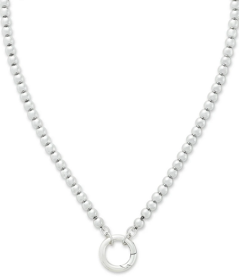 James Avery Beaded Chain Changeable Charm Holder Necklace