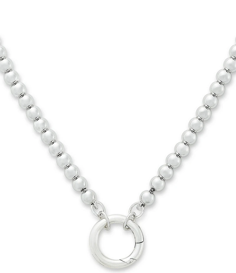 James Avery Beaded Chain Changeable Charm Holder Necklace