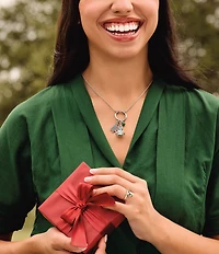 James Avery Beaded Changeable Charm Holder Necklace