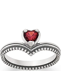 James Avery Beaded Chevron Heart Gemstone Ring