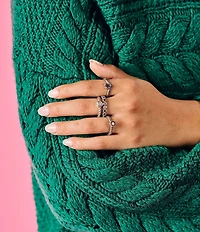 James Avery Beaded Chevron Heart Gemstone Ring