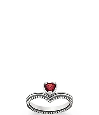 James Avery Chevron Heart Gemstone Band Ring