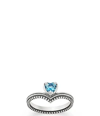 James Avery Chevron Heart Gemstone Band Ring