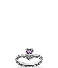 James Avery Chevron Heart Gemstone Band Ring