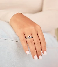 James Avery Chevron Heart Gemstone Band Ring