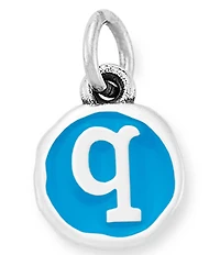 James Avery Blue Enamel Initial Charm