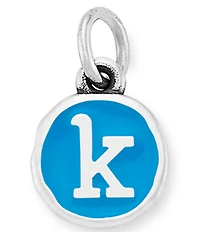 James Avery Blue Enamel Initial Charm