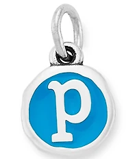 James Avery Blue Enamel Initial Charm