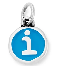 James Avery Blue Enamel Initial Charm