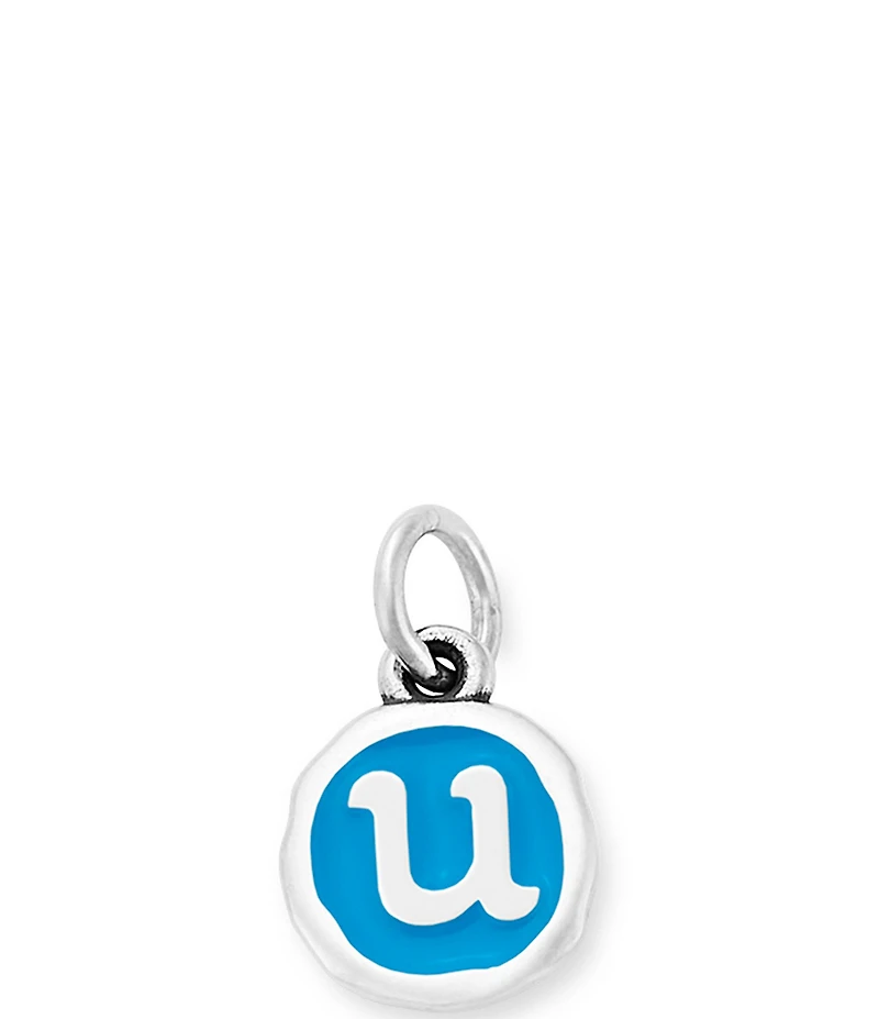 James Avery Blue Enamel Initial Charm