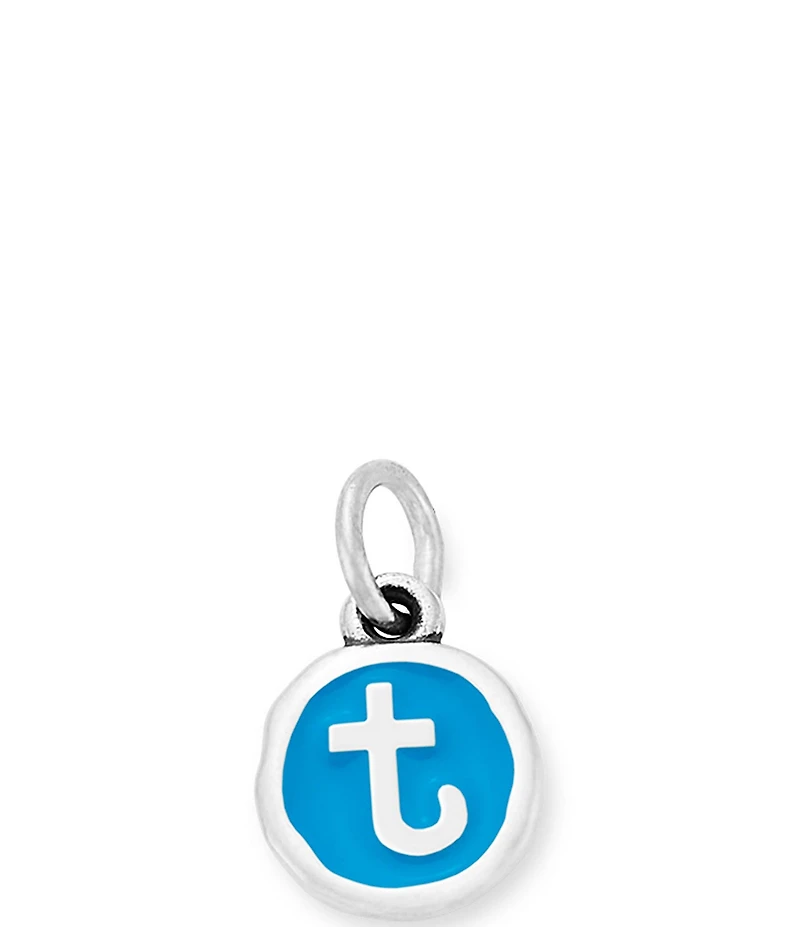 James Avery Blue Enamel Initial Charm