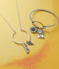 James Avery Heart Ribbon Mom Charm